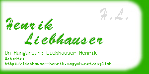 henrik liebhauser business card